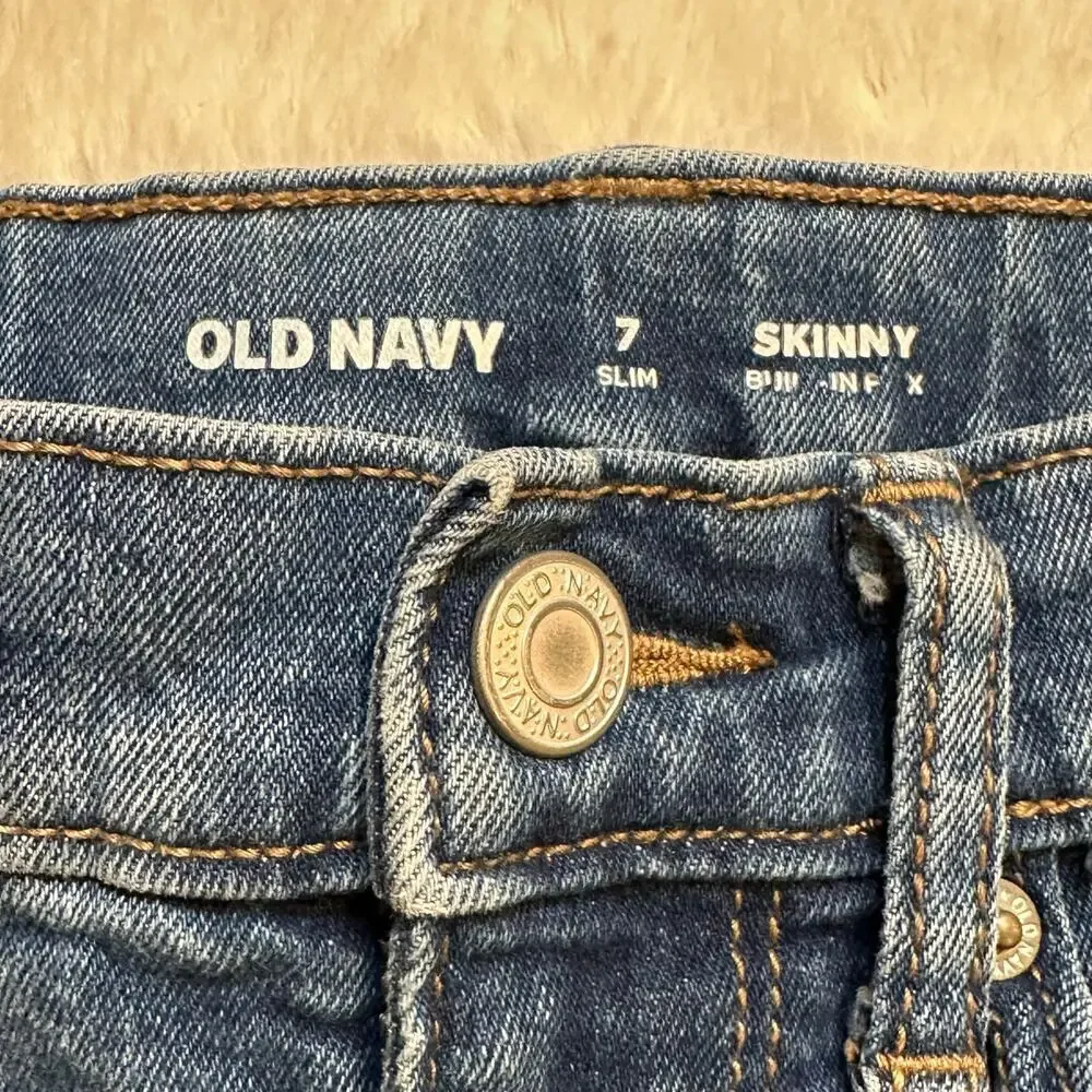 Old Navy Skinny Jeans sz 7 Slim Adjustable waist tabs